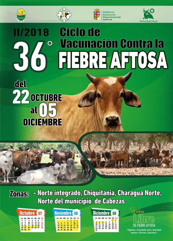 Empez&oacute; el 36&deg; Ciclo de Vacunaci&oacute;n Contra la Fiebre Aftosa y Rabia Bovina II/2018