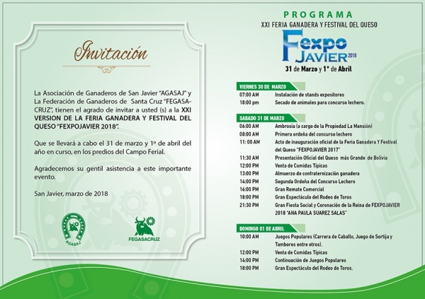 XXI Feria Ganadera y Festival del Queso "Fexpo Javier 2018"